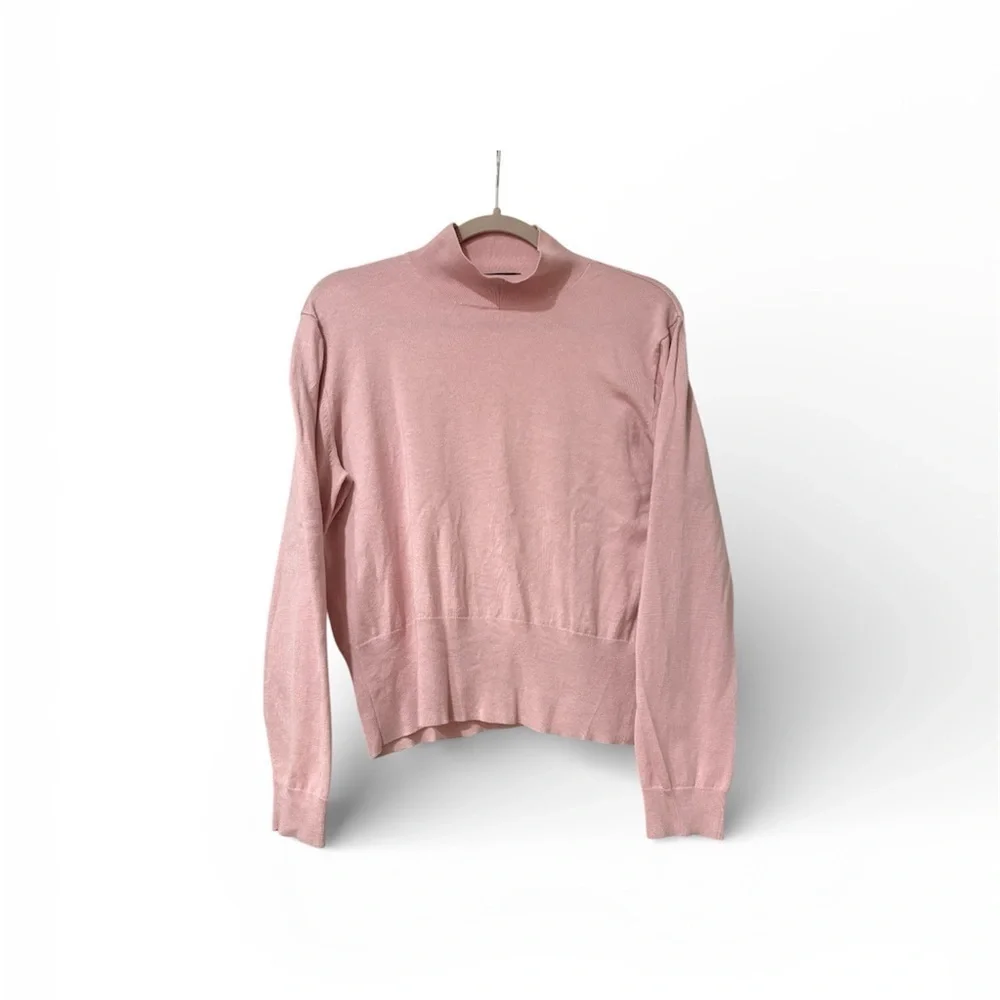 J. Crew Light Pink/Rose Women's Mockneck Turtleneck Sweater